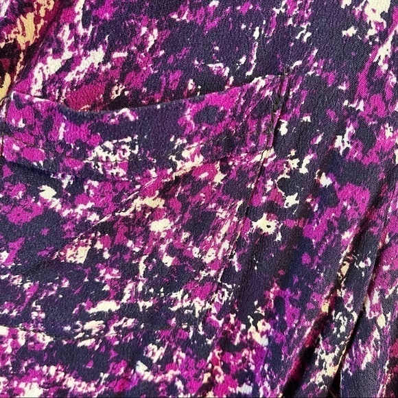 41 hawthorn stitch fix purple  Jacquelyn shirt dress size small pockets elastic - Picture 5 of 10